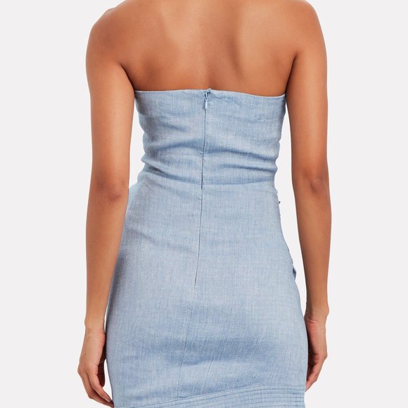 ALEXIS TATYANA STRAPLESS CHAMBRAY Women DRESS Size: Small - Picture 5 of 8